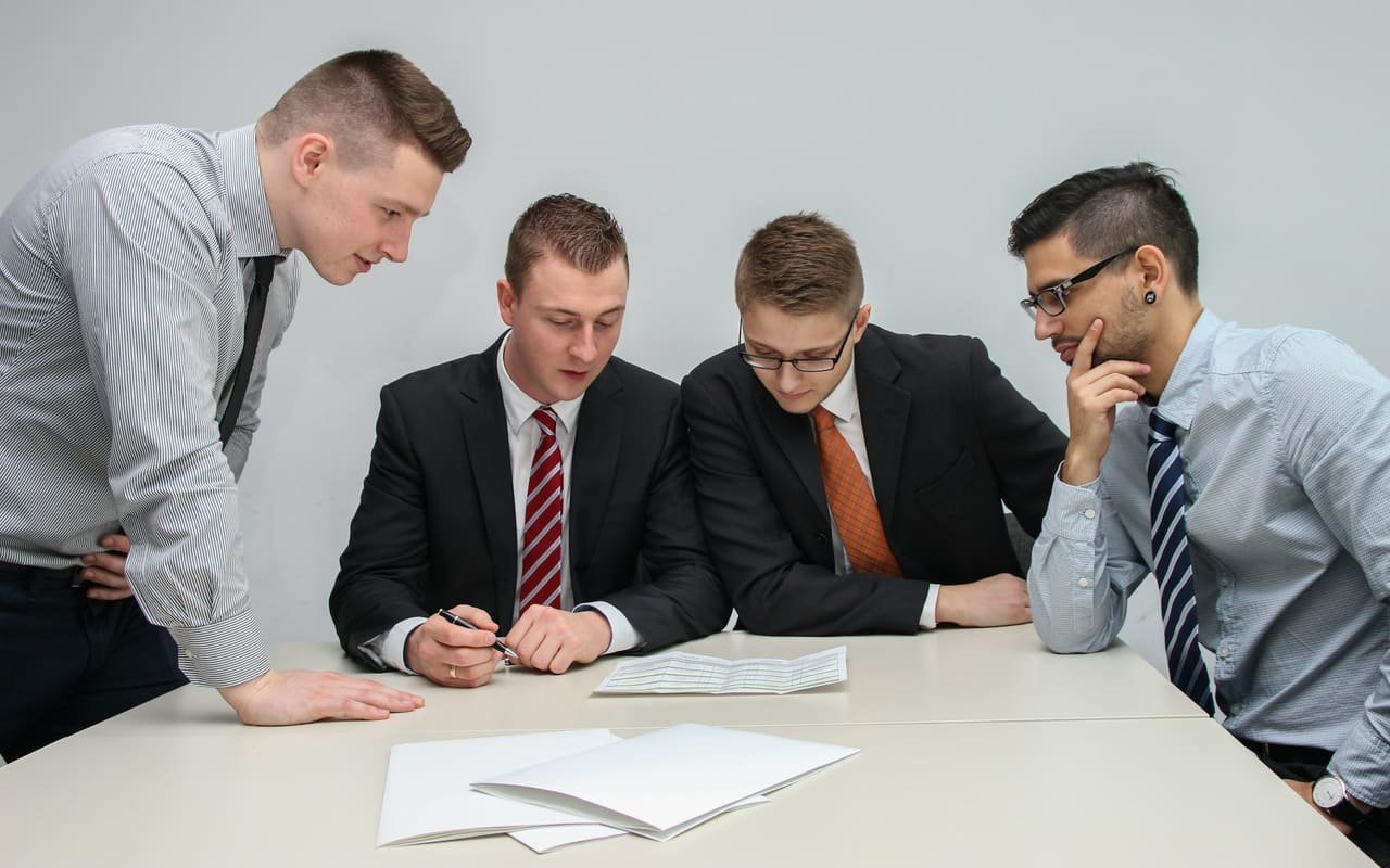 Entrepreneurs presenting real-world project work
